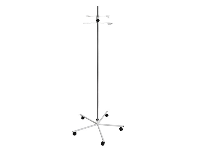 Штатив для вливаний хромированный на колёсах ШДВ-КХ